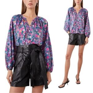 Rails Indi Button Front Top Leilani Floral 0105